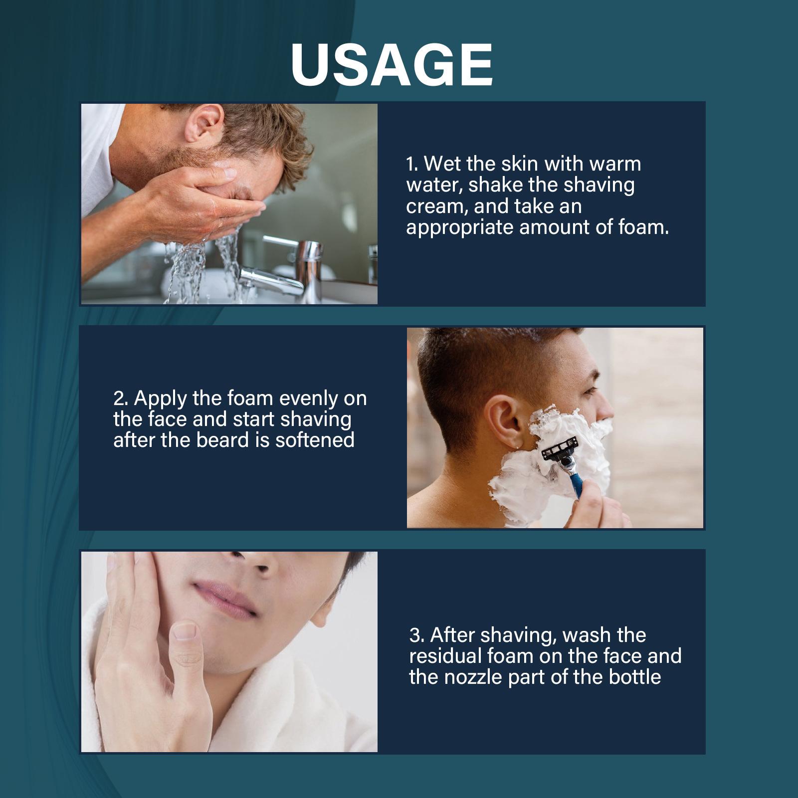 Shaving Cream - Soothing Shaving Foam for Men Slick