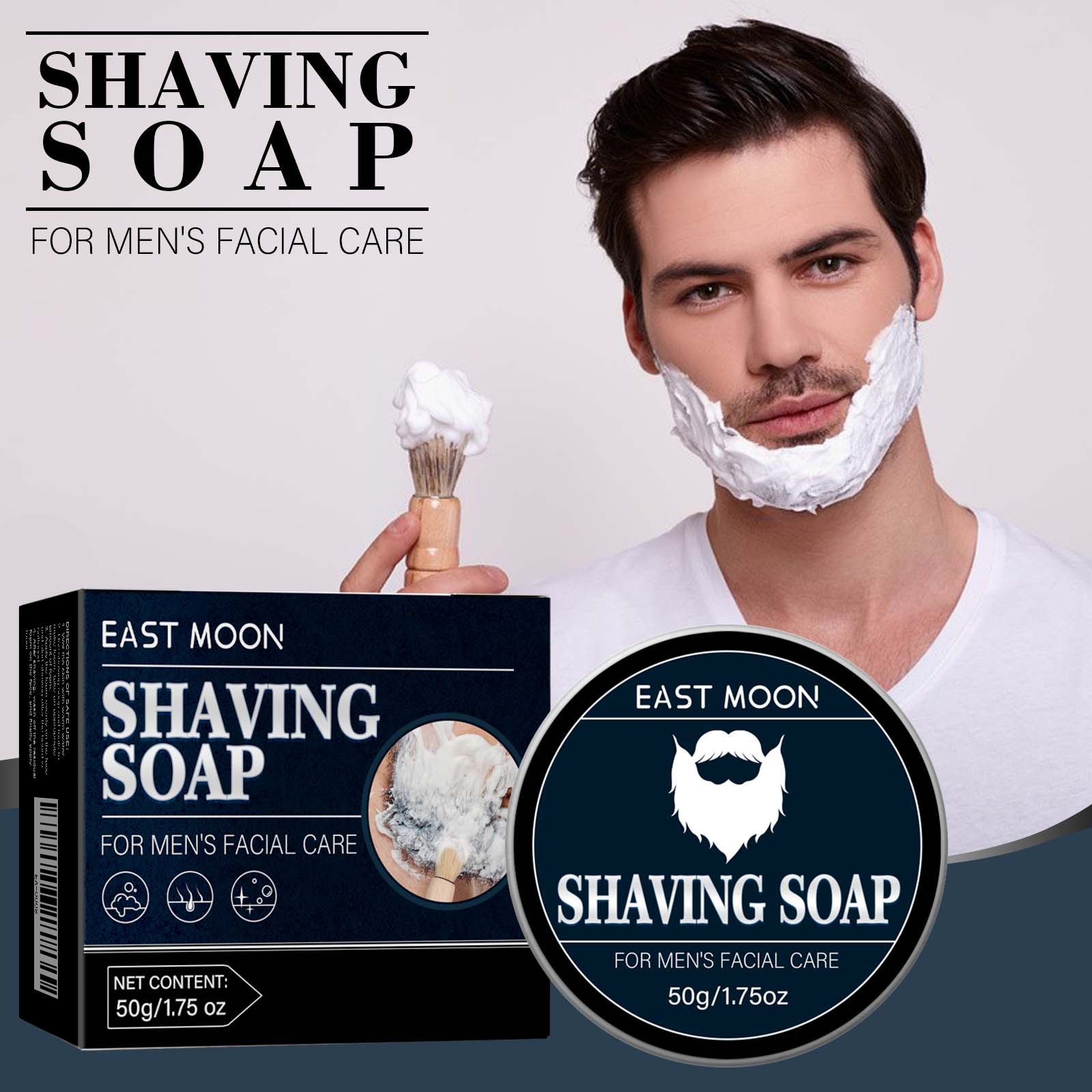 Shaving Cream - EAST MOON Men's Shaving Soap for