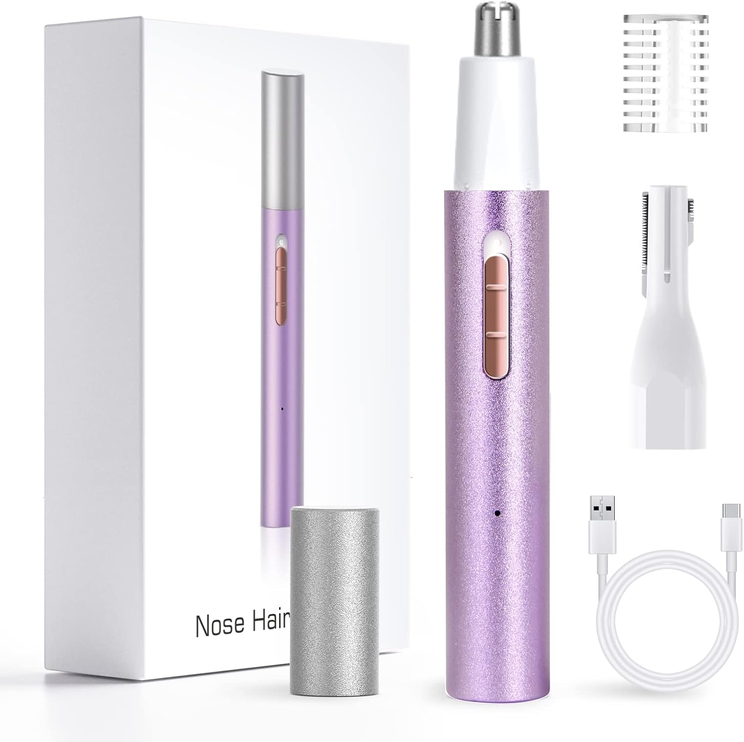 Nose Trimmer - 2-in-1 Rechargeable Ear and Nose Hair