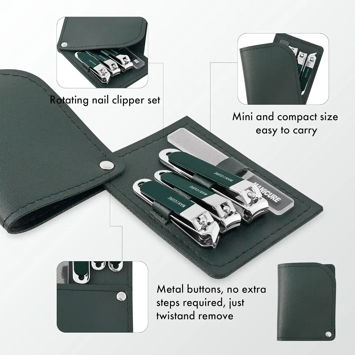 4 Pcs Men/Women Nail Clippers  - đánh giá và giá Mens Grooming Travel Kit