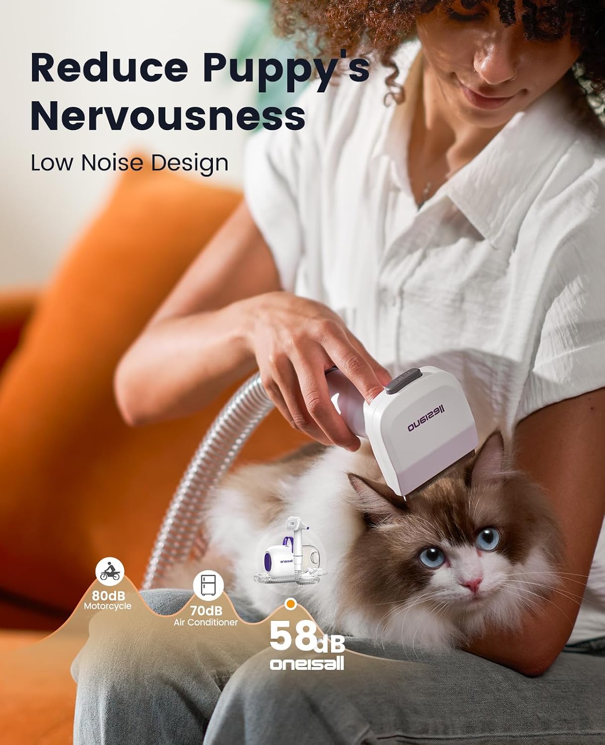 oneisall Dog Hair Vacuum Shedd - đánh giá và giá Grooming Kit