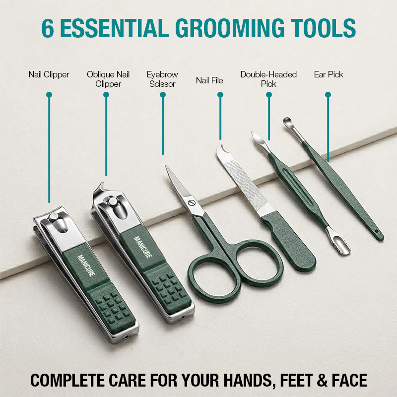 6-IN-1 Portable Nail Clipper S - đánh giá và giá Mens Grooming Travel Kit
