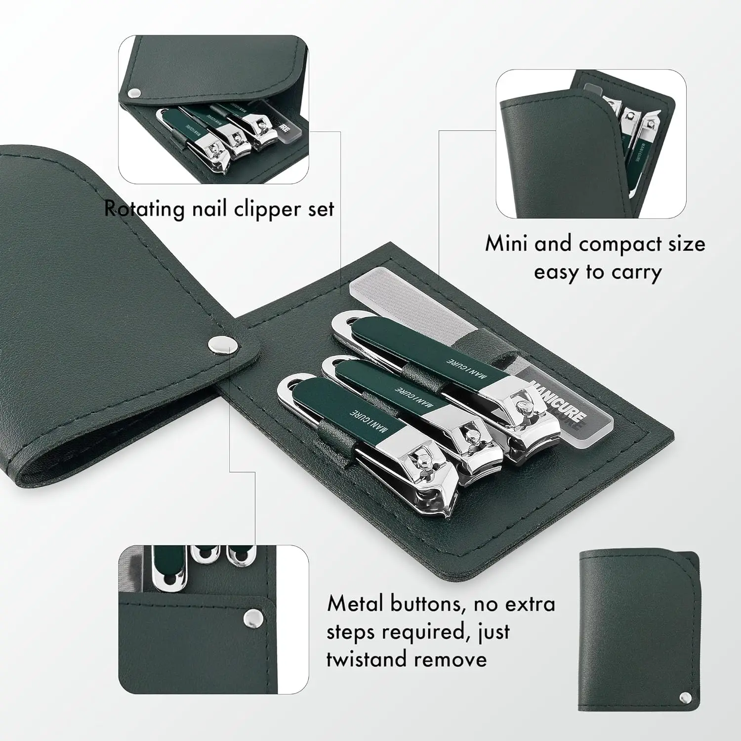4 Pcs Men/Women Manicure Trave - đánh giá và giá Mens Grooming Travel Kit