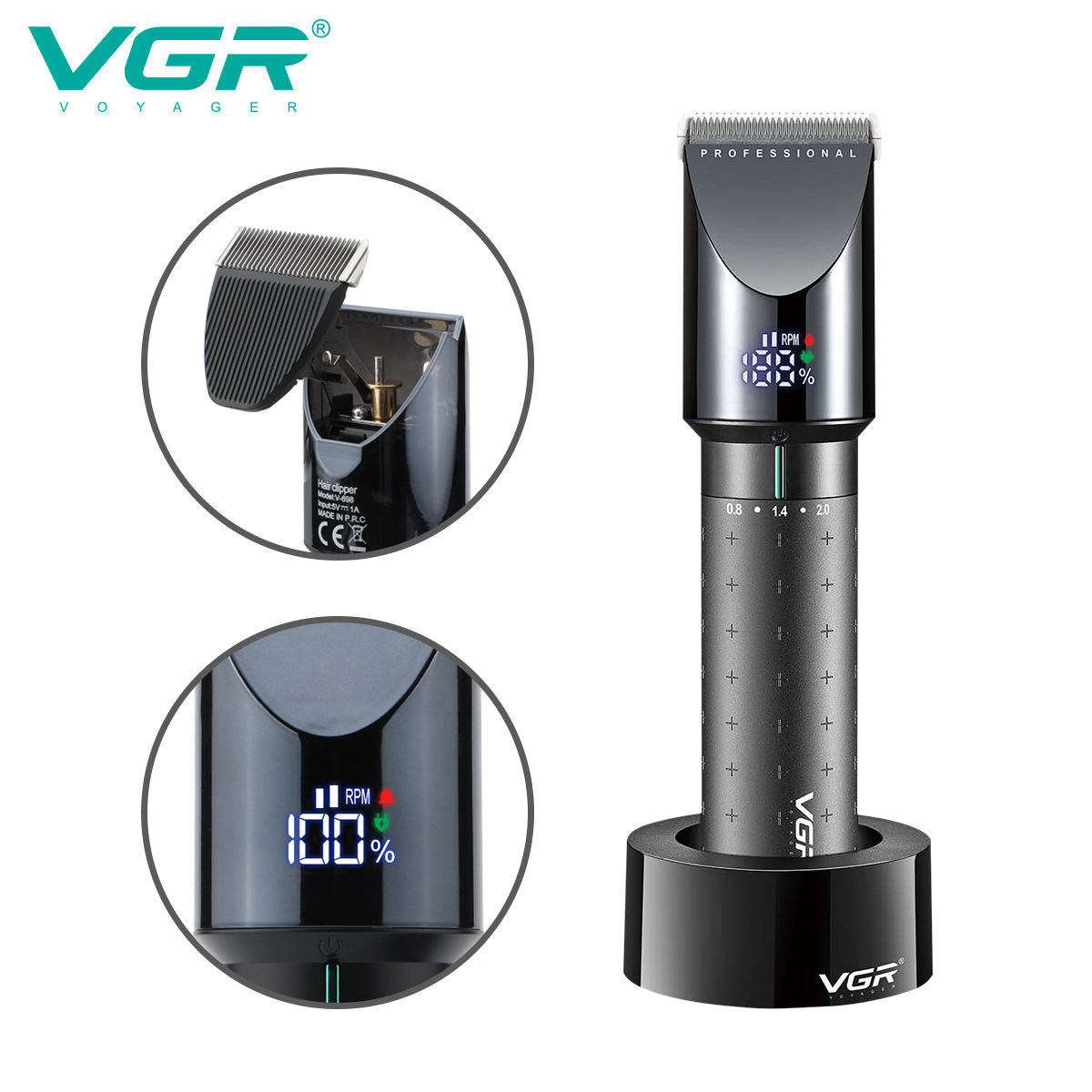 VGR 698 high-end hair clipper, - đánh giá và giá Electric Shaver Rotary