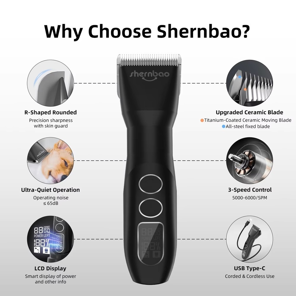 Shernbao PGC-880 D Series Cord - đánh giá và giá Hair Clipper