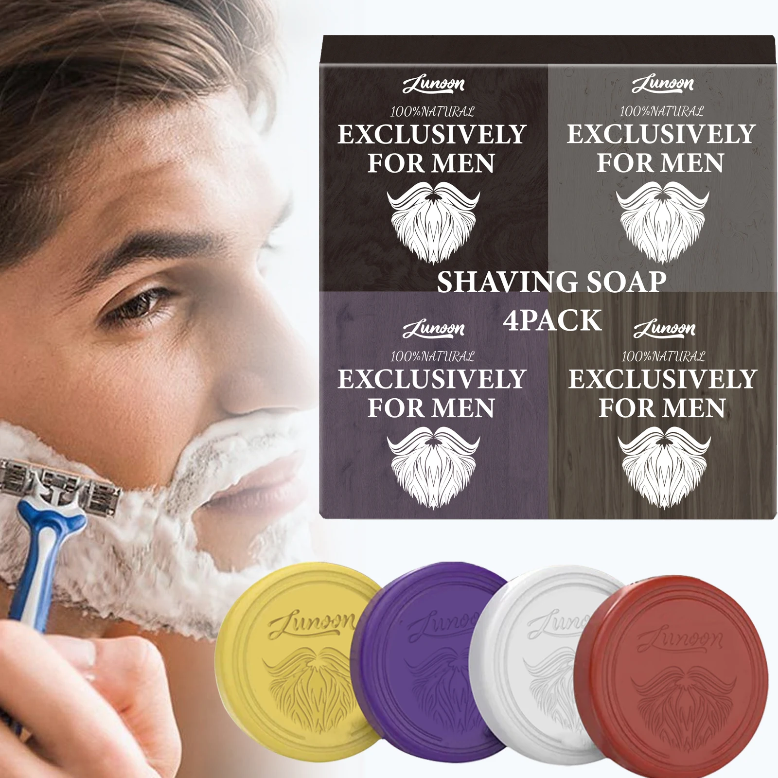 4/1pcs Mens Beard Shaving Soap - đánh giá và giá Shaving Cream