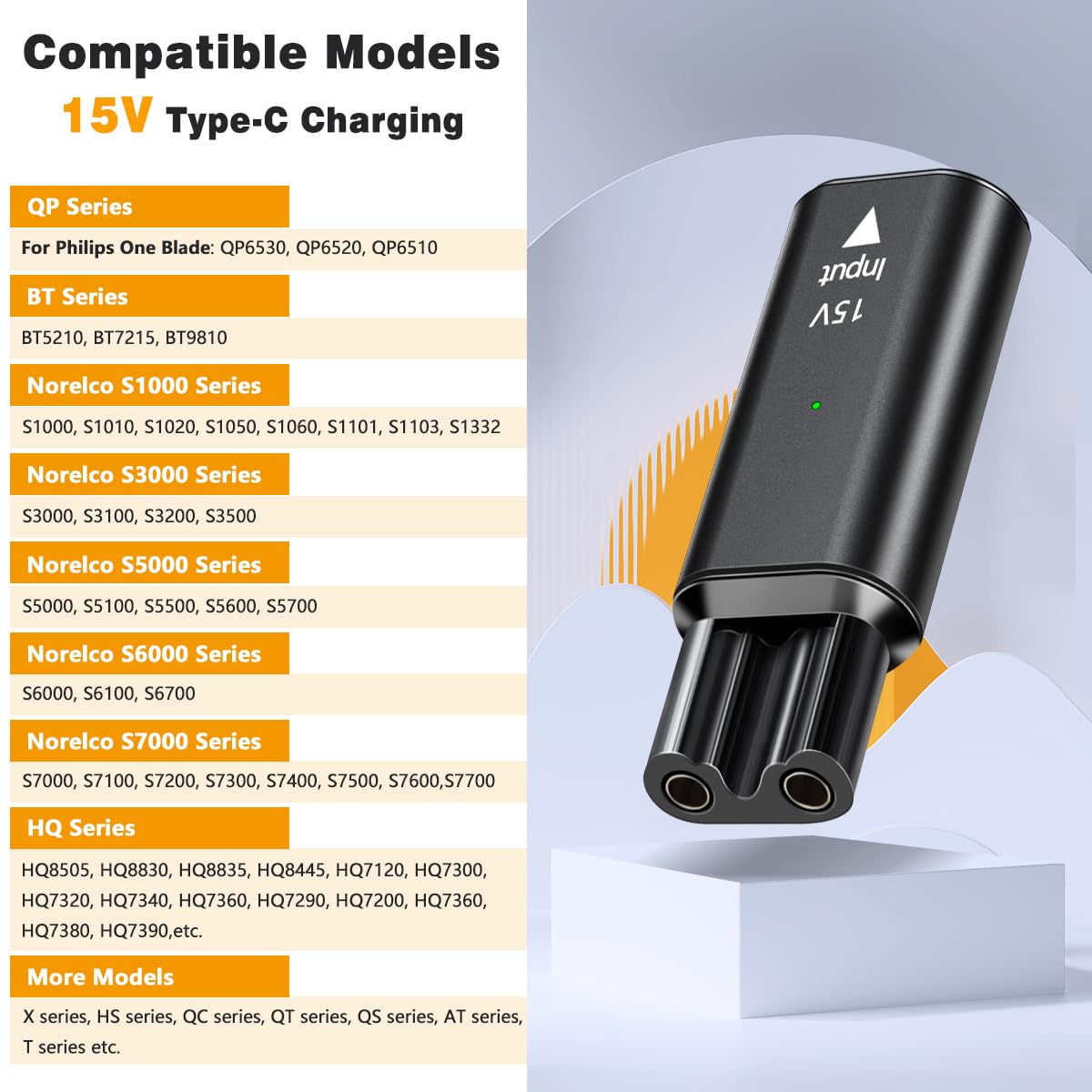Brangdy 15V HQ8505 Type-C Shav - đánh giá và giá Body Trimmer