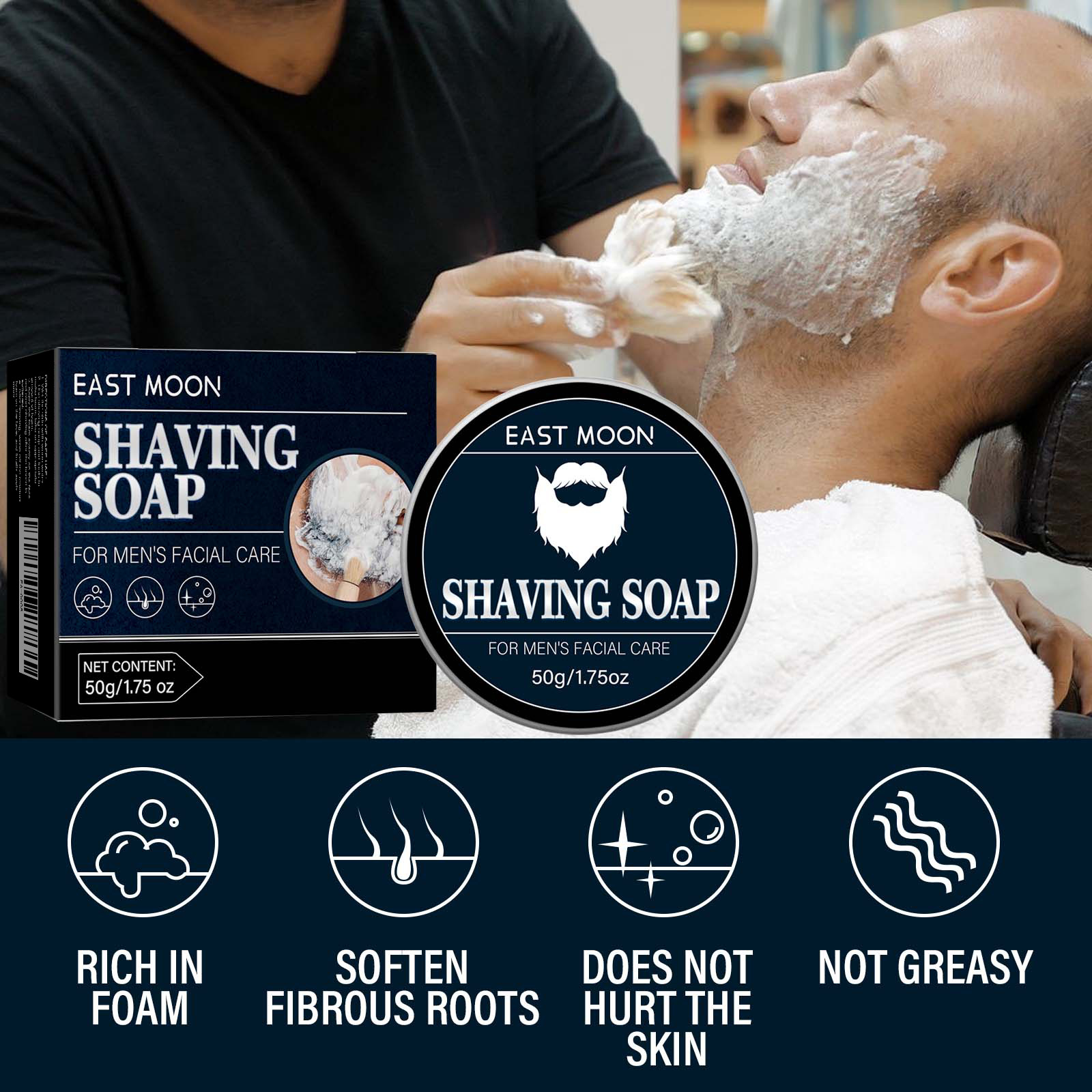 EAST MOON Men's Shaving Soap f - đánh giá và giá Shaving Cream