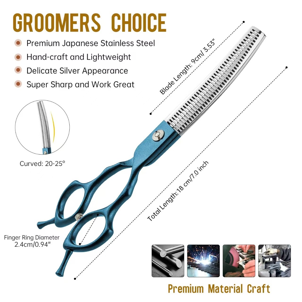7inch Curved Chunkers Shears S - đánh giá và giá Grooming Scissors