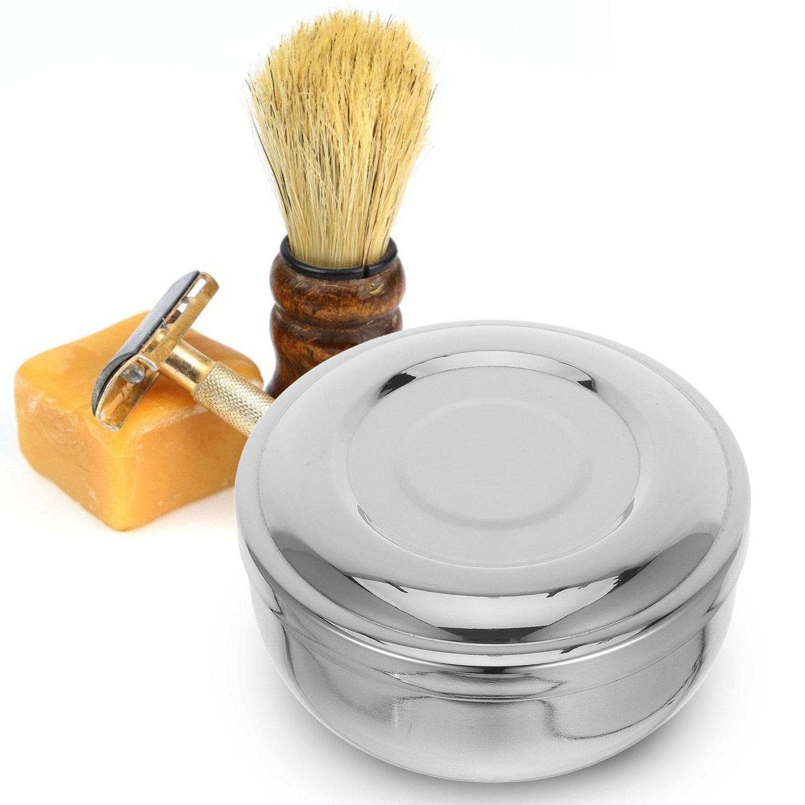 Metal Shaving Bowl with Lid Me - đánh giá và giá Mens Grooming Travel Kit