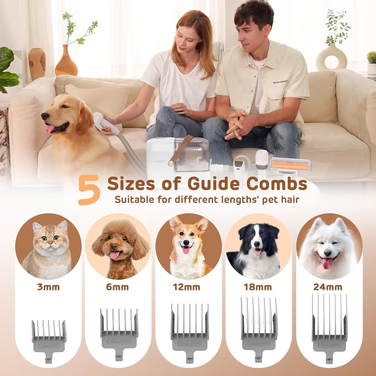 HEAPETS Dog Grooming Vacuum Ki - đánh giá và giá Grooming Kit
